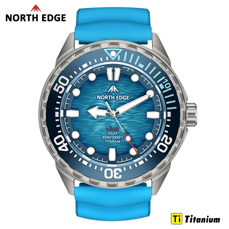 north edge triton ti titanium stainless solar powered diving watch north edge triton ti titanium stainless solar powered diving watch