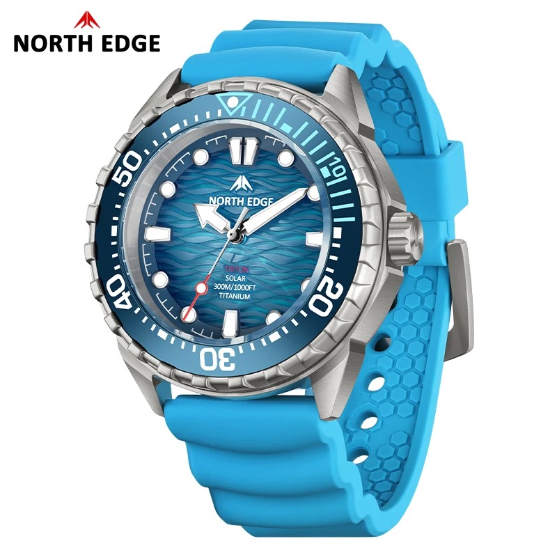 north edge triton ti titanium stainless solar powered diving watch north edge triton ti titanium stainless solar powered diving watch