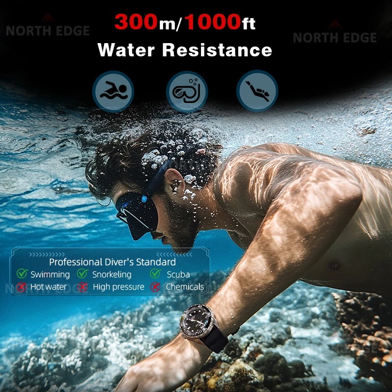 north edge triton ti titanium stainless solar powered diving watch north edge triton ti titanium stainless solar powered diving watch