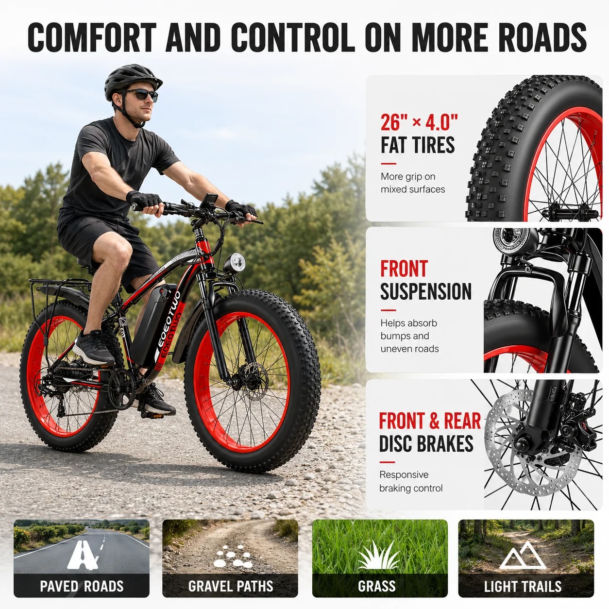 eoeotwo 26" fat tire electric bike eoeotwo 26" fat tire electric bike